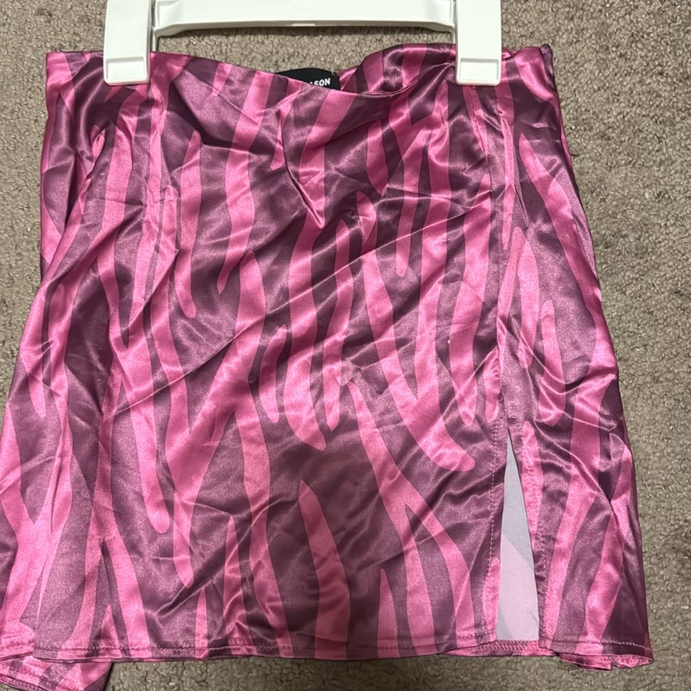 Pink mini skirt